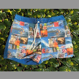 Women's Roxy Boardshorts Hawaii Surfer Print Size 9